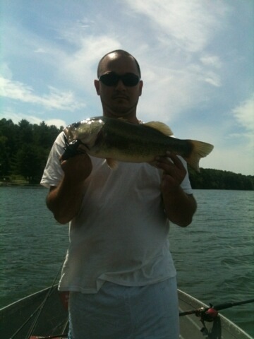 flippin the bird lure at lake saltonstal